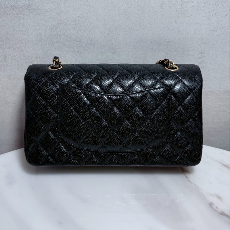 Chanel CF25 黑金荔枝牛 晶片款 99新-2