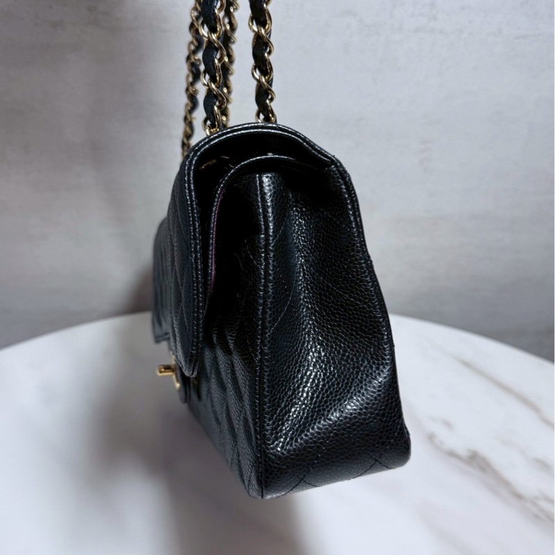 Chanel CF25 黑金荔枝牛 晶片款 99新-6