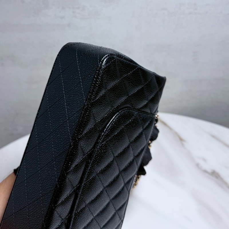 Chanel CF25 黑金荔枝牛 晶片款 99新-12