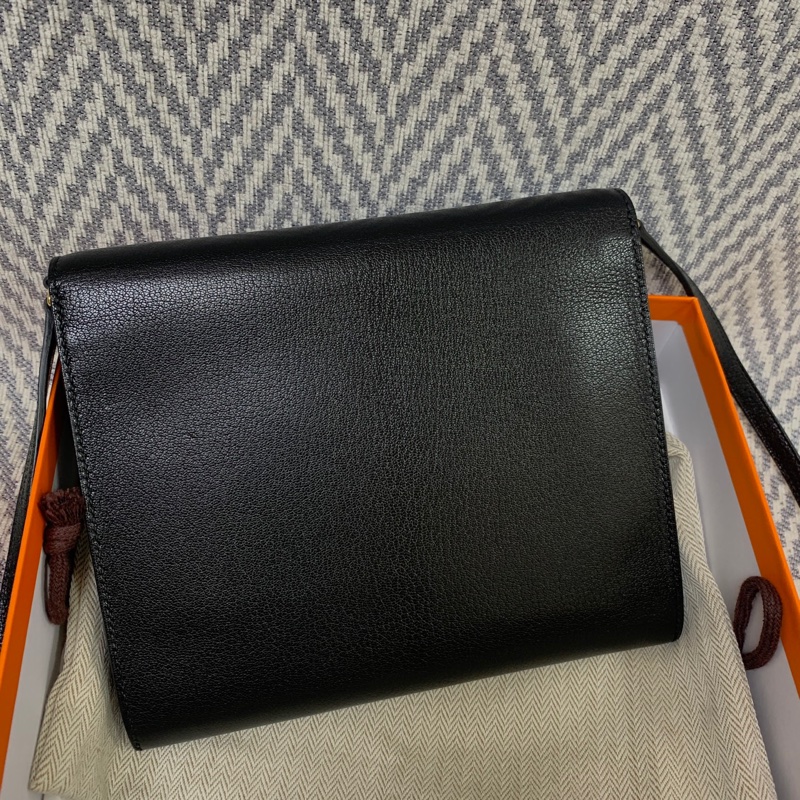🌈Hermes🌟cinhetic to go🧡黑色金扣🧡98.5新🌟山羊皮🌟Stamp Y🌟-5