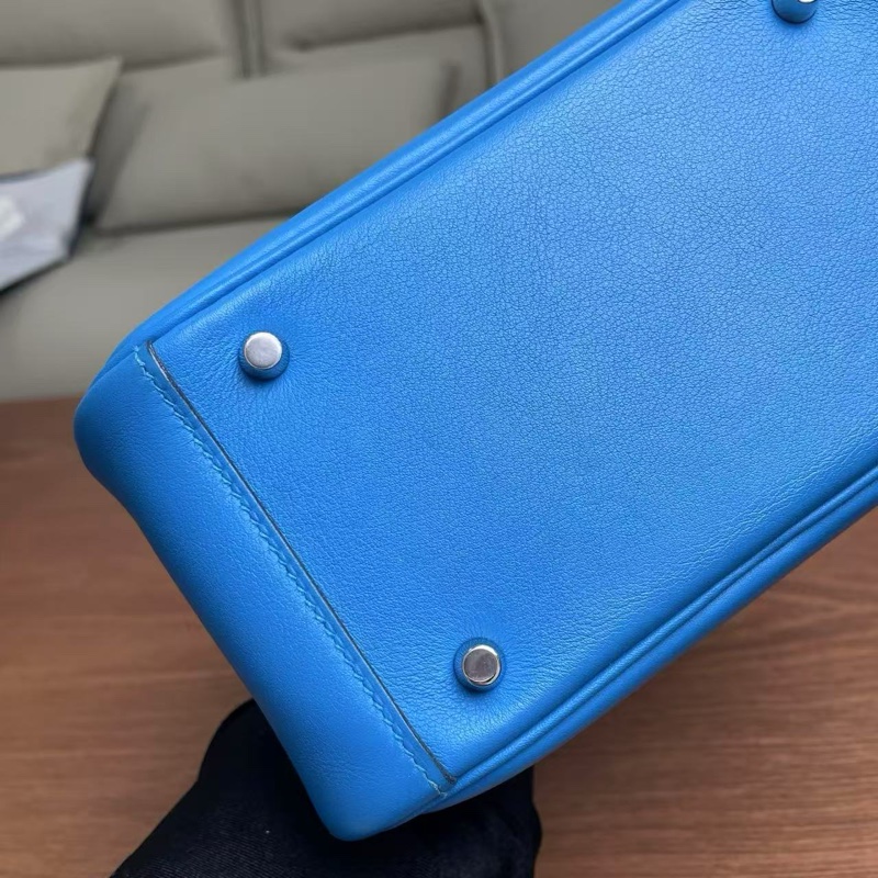 Hermes🌈Mini Lindy一代💙佛羅里達藍銀扣💙98.5新🌟全套有單💙Swift皮🌟Stamp Y🌟full set🌟-5