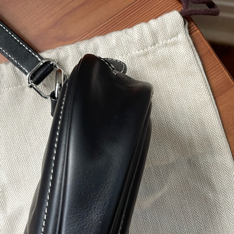 🌈Hermes🧡In the loop 豬鼻子腰包🧡黑色銀扣🌟98.5新🌟swift皮🌟-5