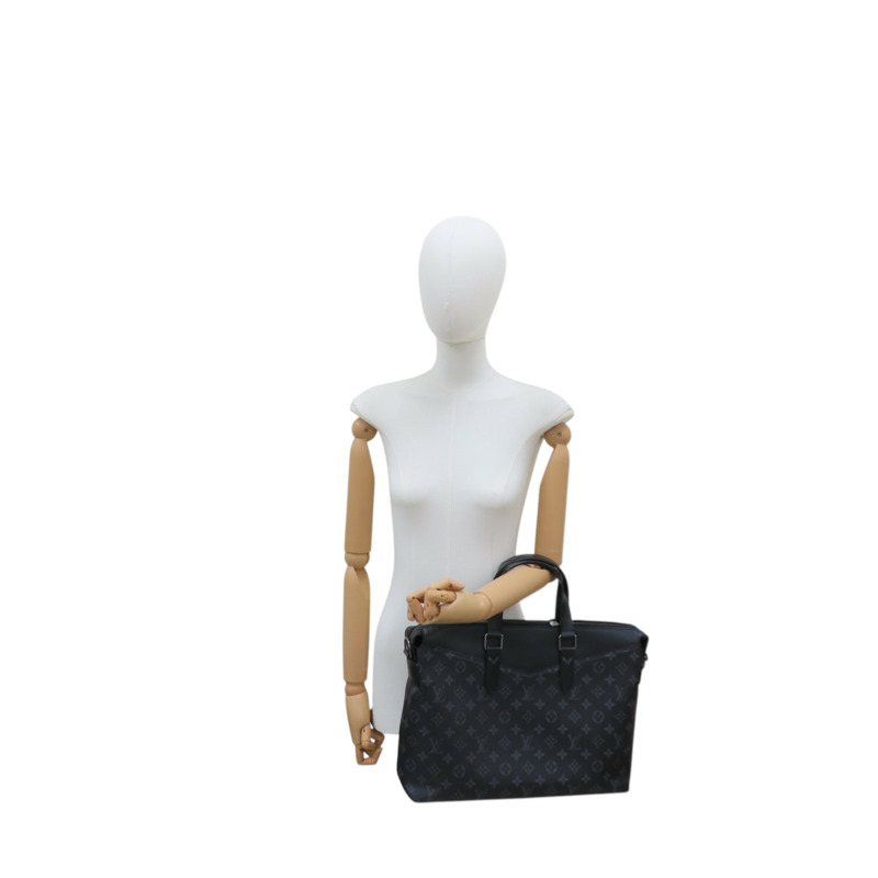 黑色 原花 Eclipse帆布 Explorer 公事包【LOUIS VUITTON LV 路易威登】 M40566-13