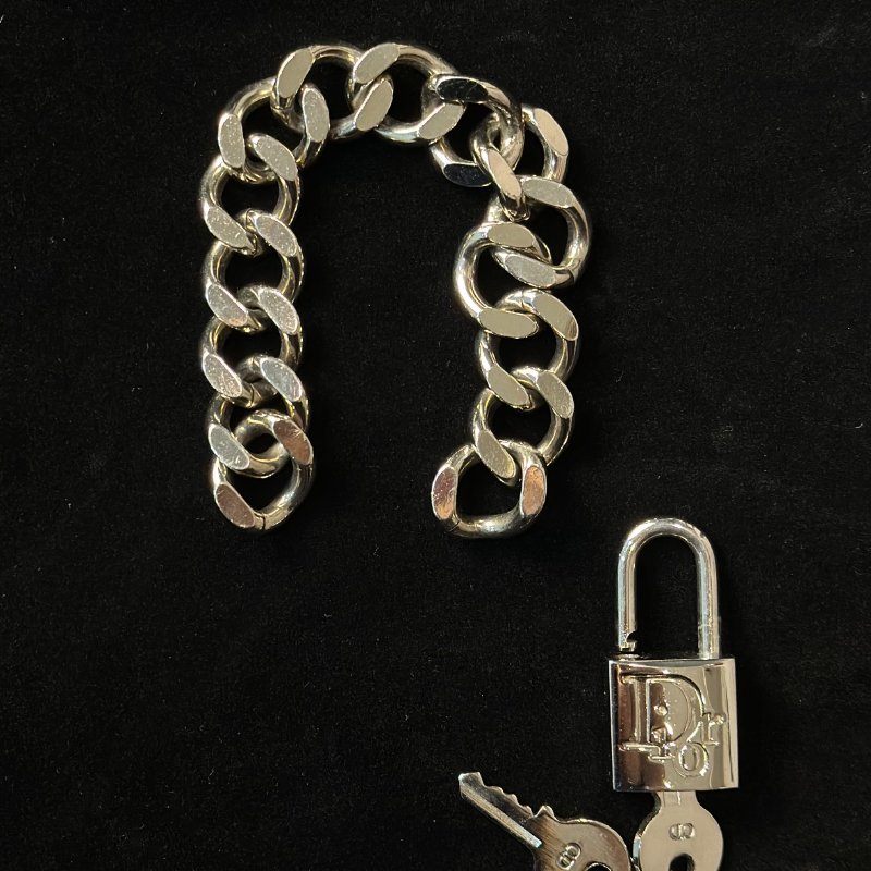 DIOR 龐克風掛鎖手鍊-3