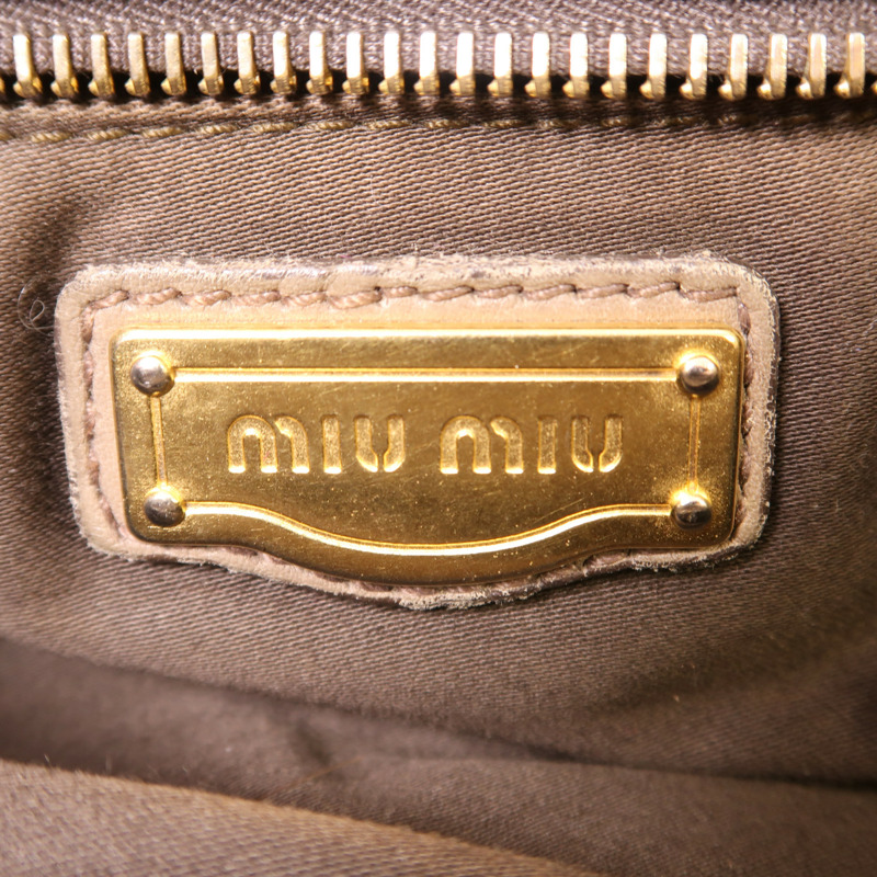 Miu Miu 牛皮皮革2 Way Shoulder金扣手挽肩背兩用袋-5