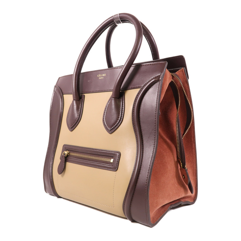 CELINE 牛皮皮革Mini Luggage金扣手挽袋-2
