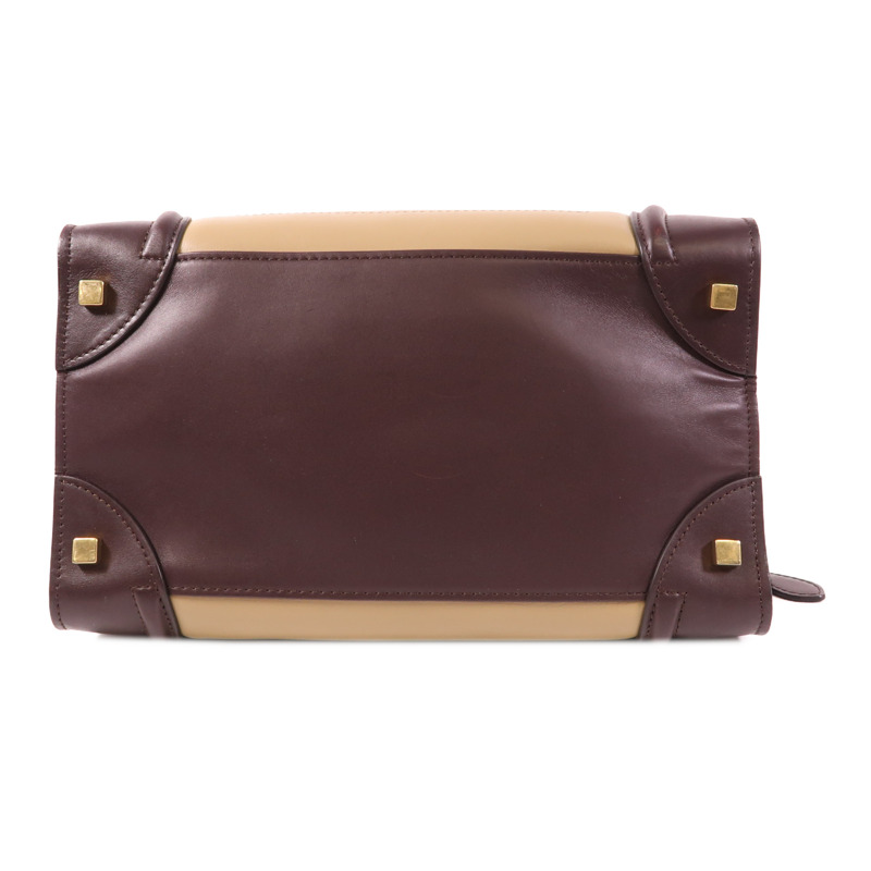CELINE 牛皮皮革Mini Luggage金扣手挽袋-3