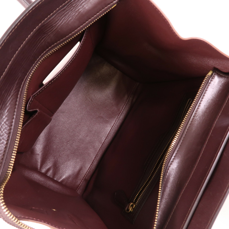 CELINE 牛皮皮革Mini Luggage金扣手挽袋-4