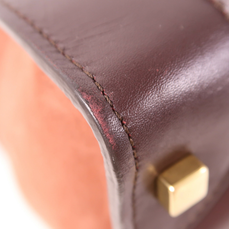 CELINE 牛皮皮革Mini Luggage金扣手挽袋-9