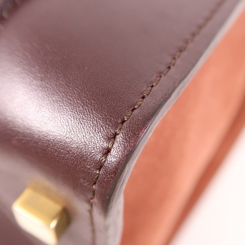 CELINE 牛皮皮革Mini Luggage金扣手挽袋-10