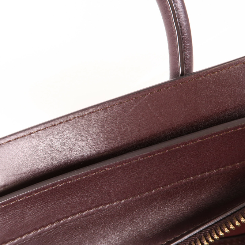 CELINE 牛皮皮革Mini Luggage金扣手挽袋-12