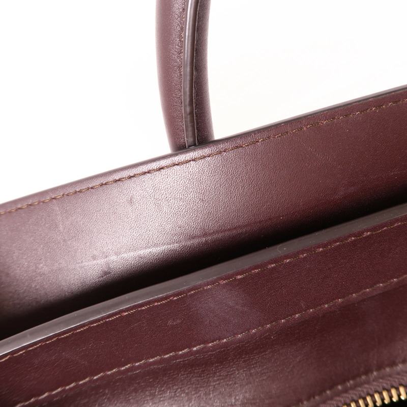 CELINE 牛皮皮革Mini Luggage金扣手挽袋-13