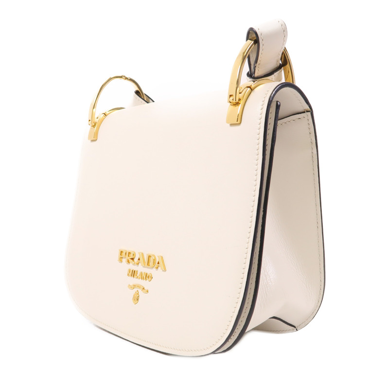 PRADA 牛皮皮革City Shoulder Bag金扣肩背袋-2
