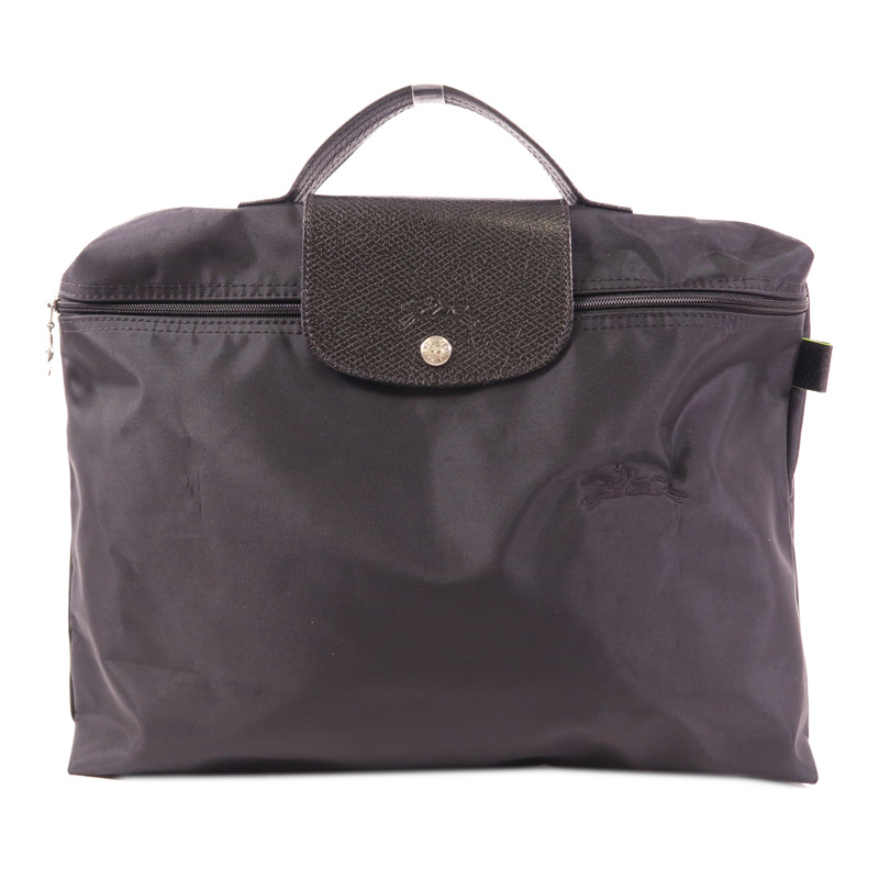Longchamp 尼龍/牛皮皮革Hand Bag銀扣手挽袋-0