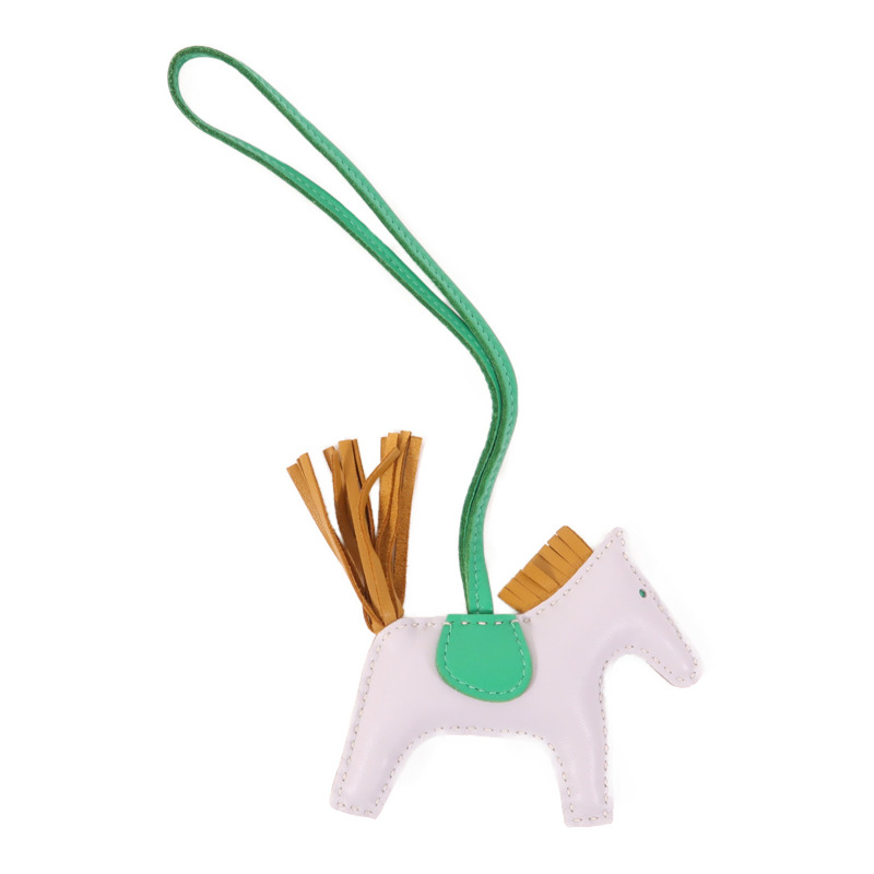 HERMES 羊皮皮革Rodeo PM掛飾-3