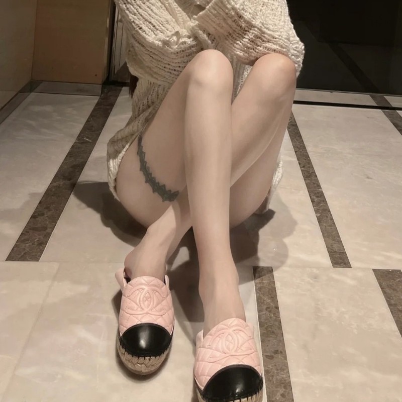 莉亞精品♡Chanel 粉羊皮漁夫鞋 尺碼41-1