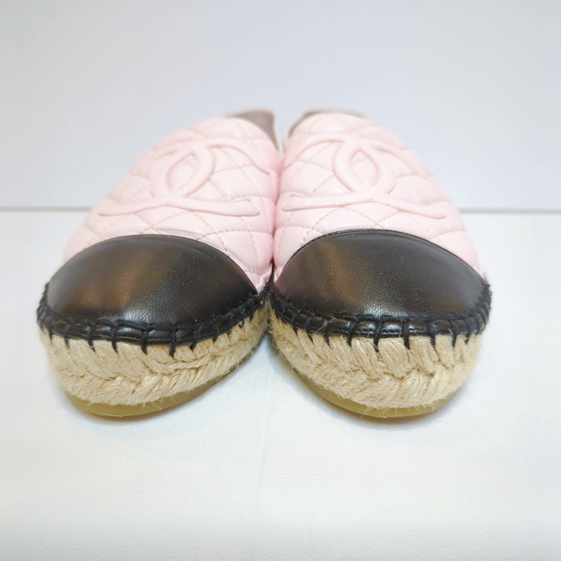 莉亞精品♡Chanel 粉羊皮漁夫鞋 尺碼41-2