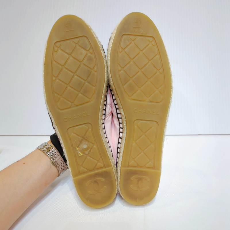 莉亞精品♡Chanel 粉羊皮漁夫鞋 尺碼41-9