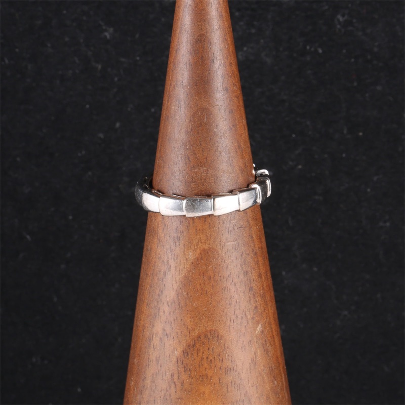 BVLGARI(寶格麗) 18K白金 白金 Serpenti 蛇形 單圈 戒指 18K-0