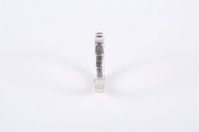 BVLGARI(寶格麗) 18K白金 白金 Serpenti 蛇形 單圈 戒指 18K-1