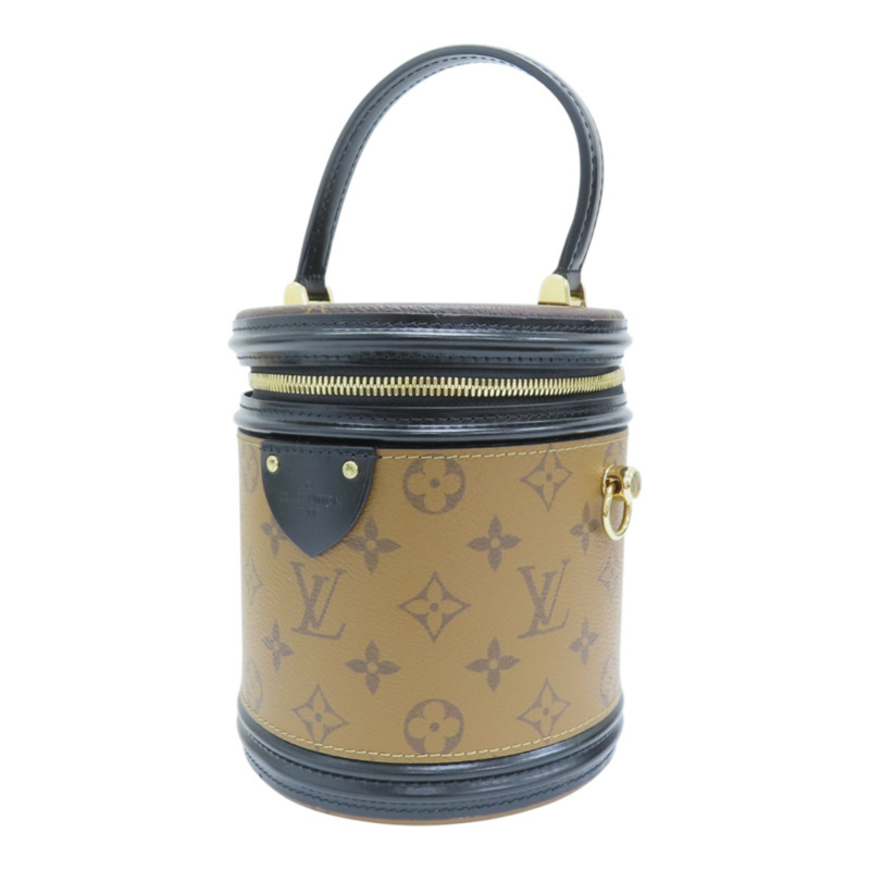 棕色 原花 帆布 Cannes 圓筒包 兩用包  M43986-2