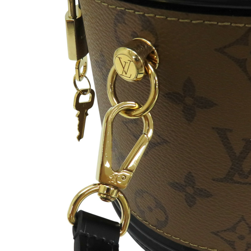 棕色 原花 帆布 Cannes 圓筒包 兩用包  M43986-8