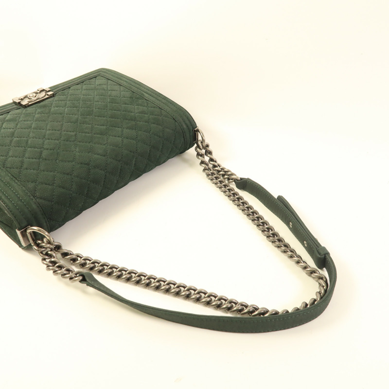 CHANEL 牛皮皮革Boy Chanel 30鏈帶肩背袋-6