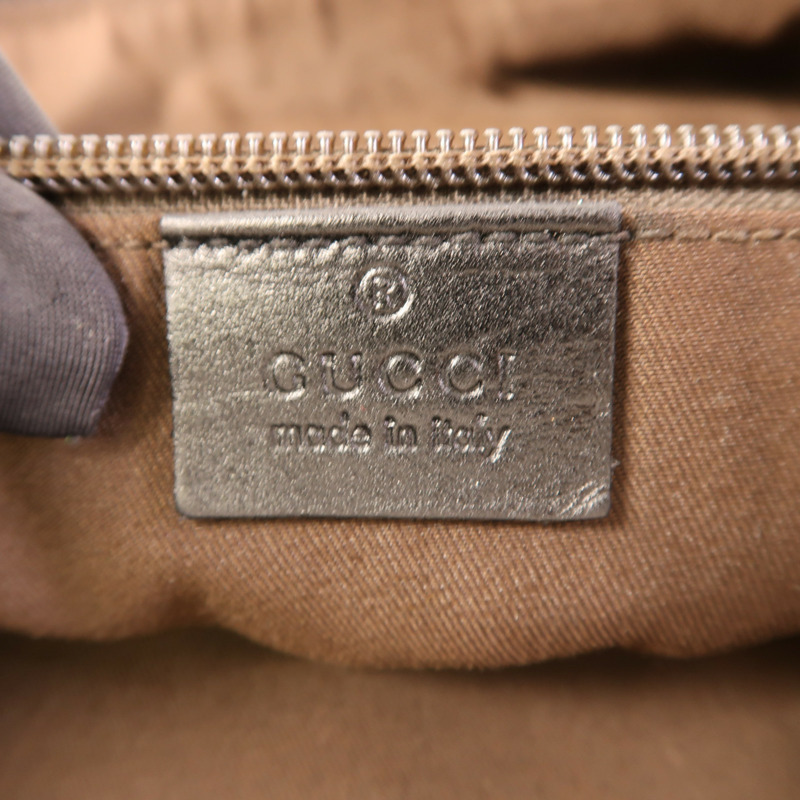 GUCCI 皮革Shoulder Bag銀扣肩背袋-6