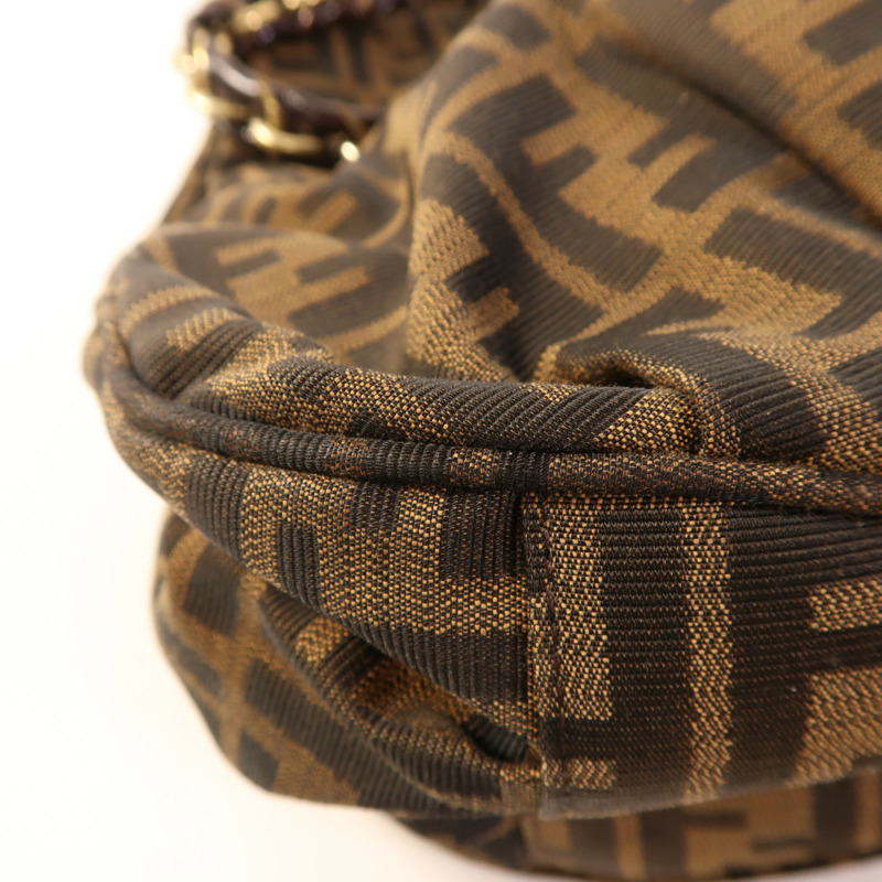 FENDI 帆布Shoulder Bag金扣肩背袋-13