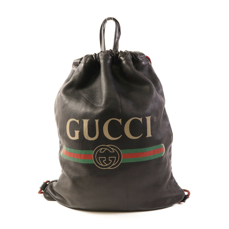 GUCCI 皮革Drawstring Backpack背包-0