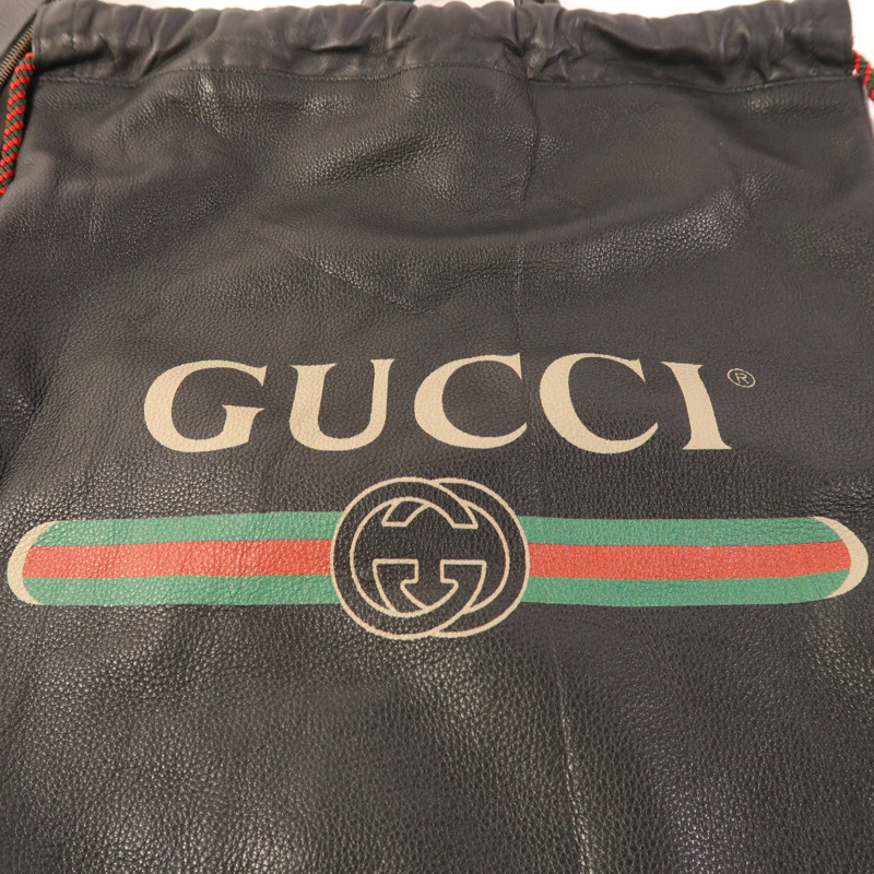 GUCCI 皮革Drawstring Backpack背包-10