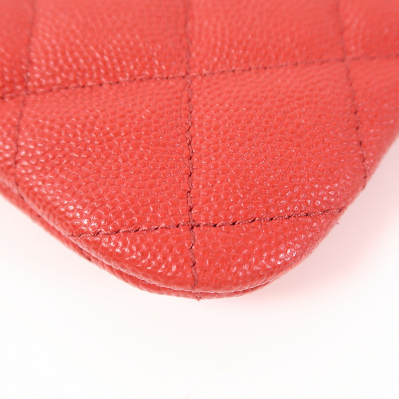 CHANEL 牛皮皮革Clutch金扣手拿包-9