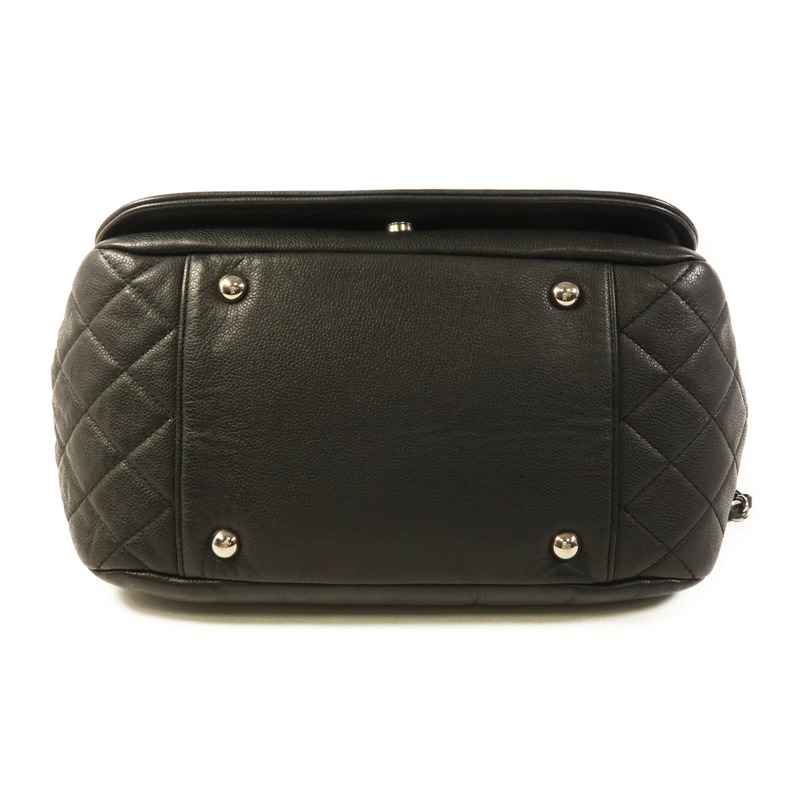 CHANEL 牛皮皮革Chain Shoulder銀扣鏈帶肩背袋-3