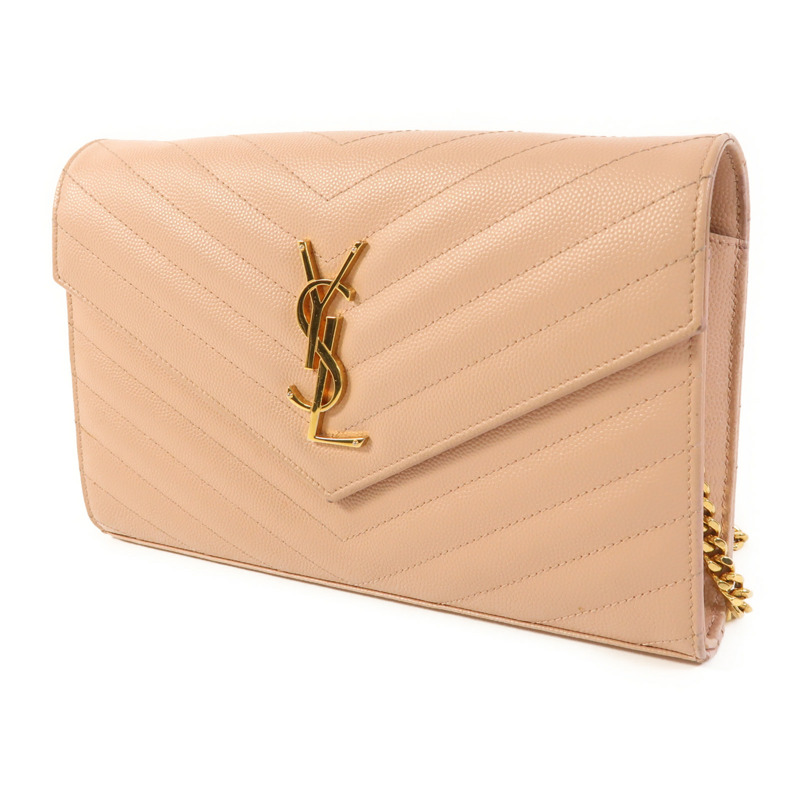 SAINT LAURENT 牛皮皮革Cassandra Classic金扣鏈帶肩背袋-2