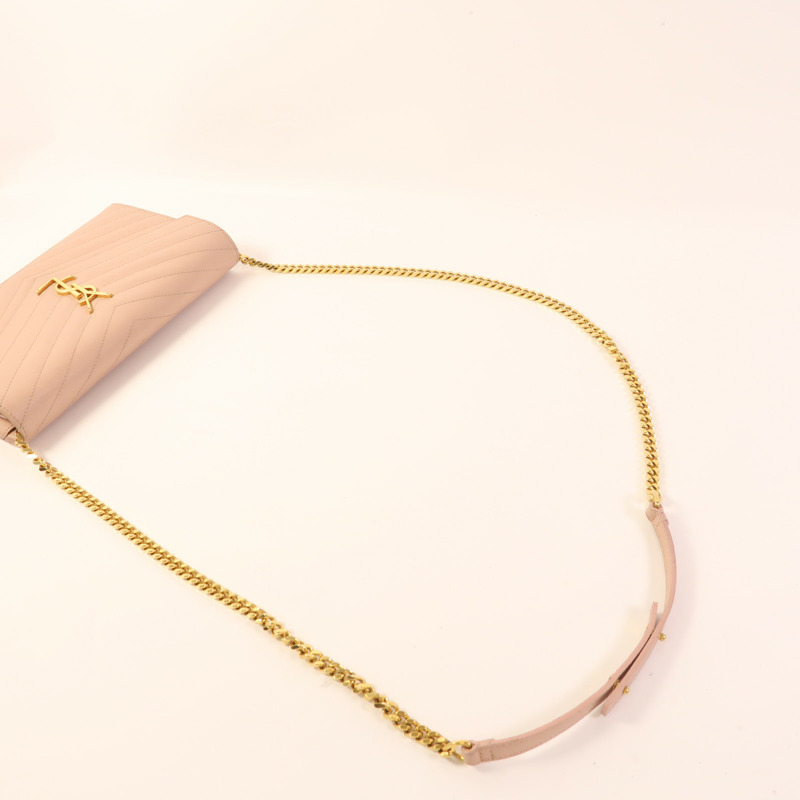 SAINT LAURENT 牛皮皮革Cassandra Classic金扣鏈帶肩背袋-5