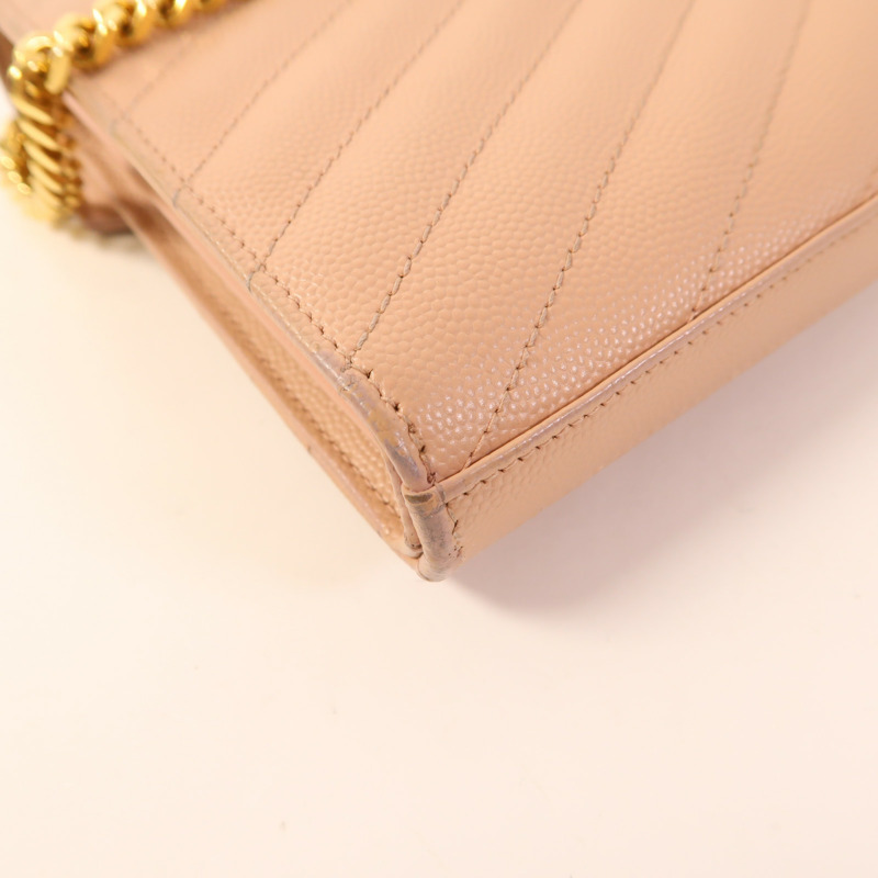 SAINT LAURENT 牛皮皮革Cassandra Classic金扣鏈帶肩背袋-12