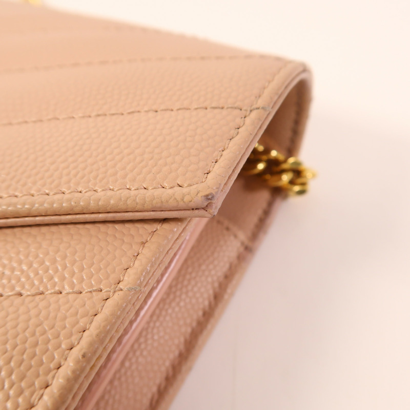 SAINT LAURENT 牛皮皮革Cassandra Classic金扣鏈帶肩背袋-15