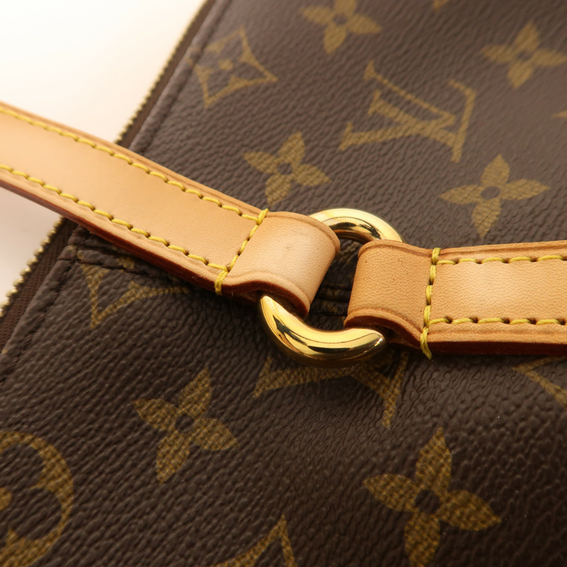 LOUIS VUITTON Monogram Totally MM金扣肩背袋棕色-16