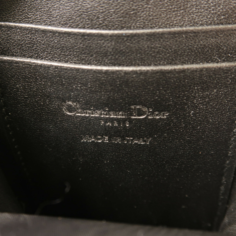 Dior 羊皮皮革Phone Holder金扣鏈帶手機袋-7