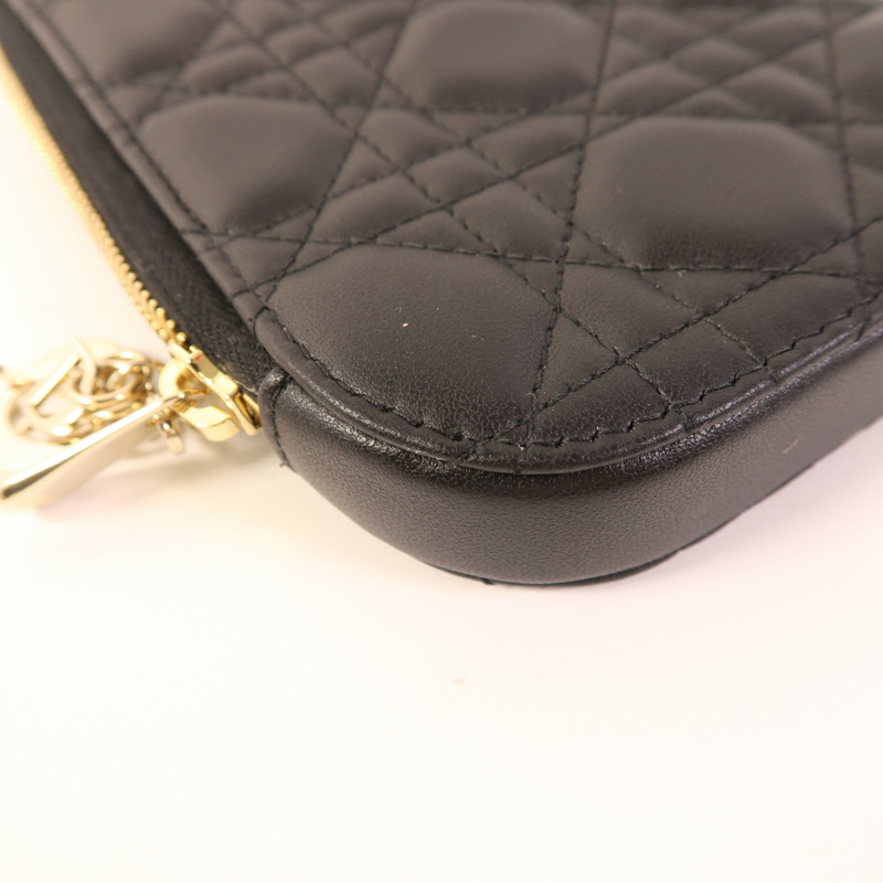 Dior 羊皮皮革Phone Holder金扣鏈帶手機袋-15