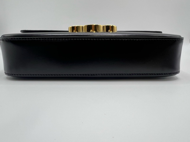 CELINE TRIOMPHE SHOULDER BAG IN SHINY CALFSKIN BLACK-7