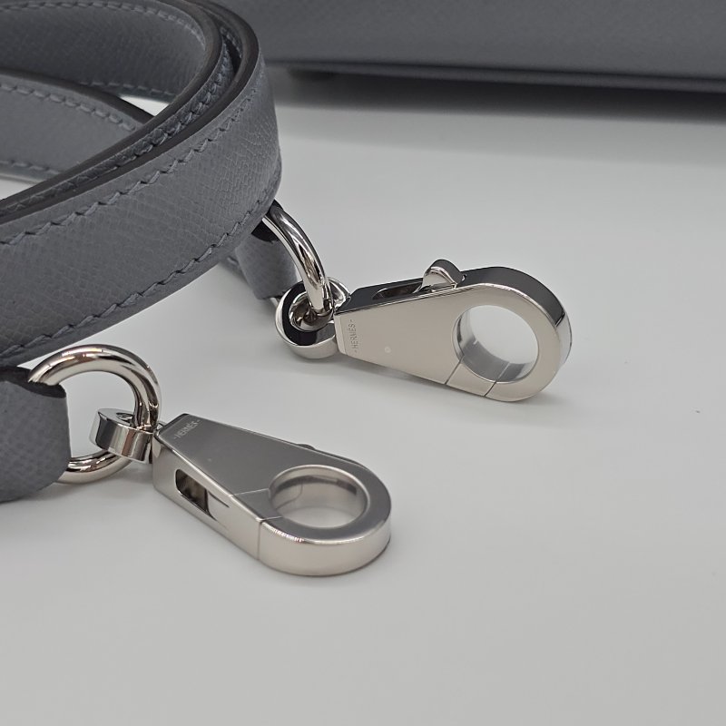 (2025 新色 木偶灰) HERMES 愛馬仕KELLY25 凱莉包25 KL25 刻 木偶灰 KELLY25 VEAU MADAME 防塵袋/原廠盒子/鎖組/購買證明-13