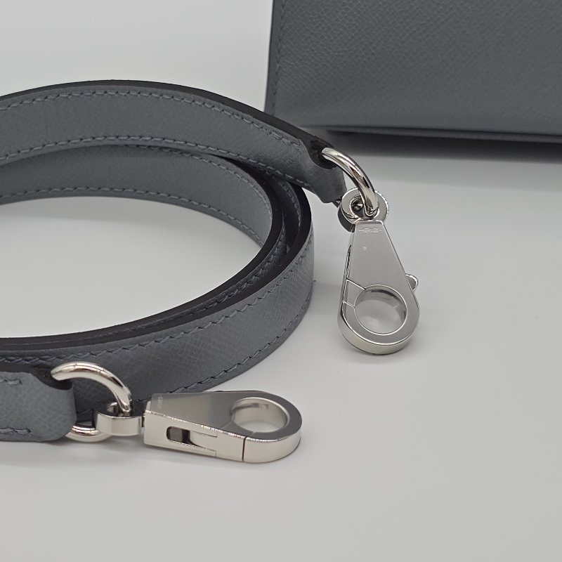 (2025 新色 木偶灰) HERMES 愛馬仕KELLY25 凱莉包25 KL25 刻 木偶灰 KELLY25 VEAU MADAME 防塵袋/原廠盒子/鎖組/購買證明-14