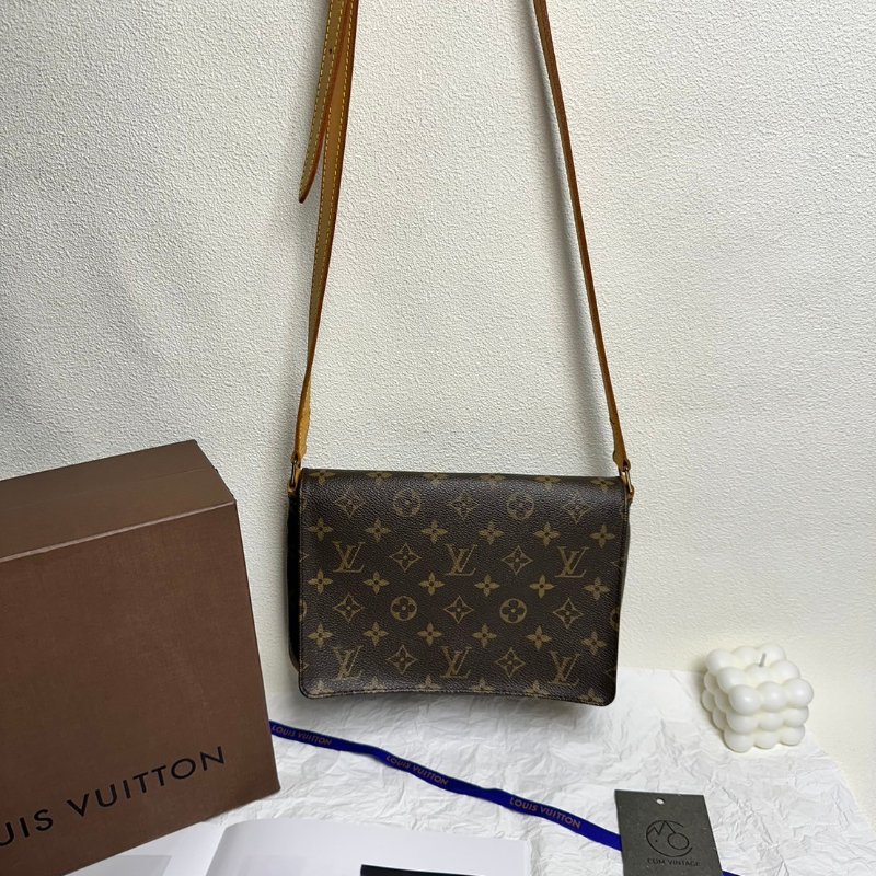 LV 老花 橫式王妃包 掀蓋包 斜背/肩背-2