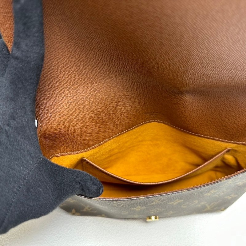 LV 老花 橫式王妃包 掀蓋包 斜背/肩背-4