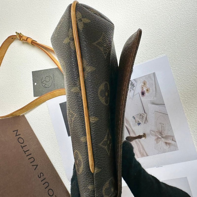 LV 老花 橫式王妃包 掀蓋包 斜背/肩背-6