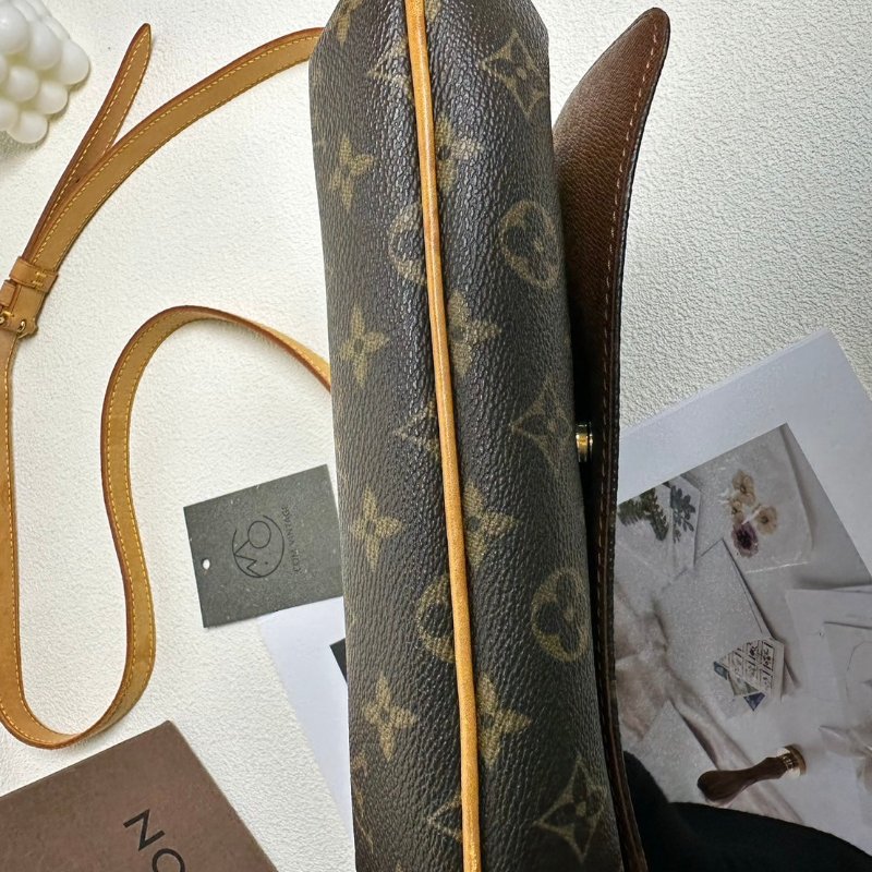 LV 老花 橫式王妃包 掀蓋包 斜背/肩背-7