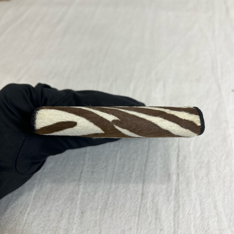 Christian Dior 斑馬紋馬毛短夾-8