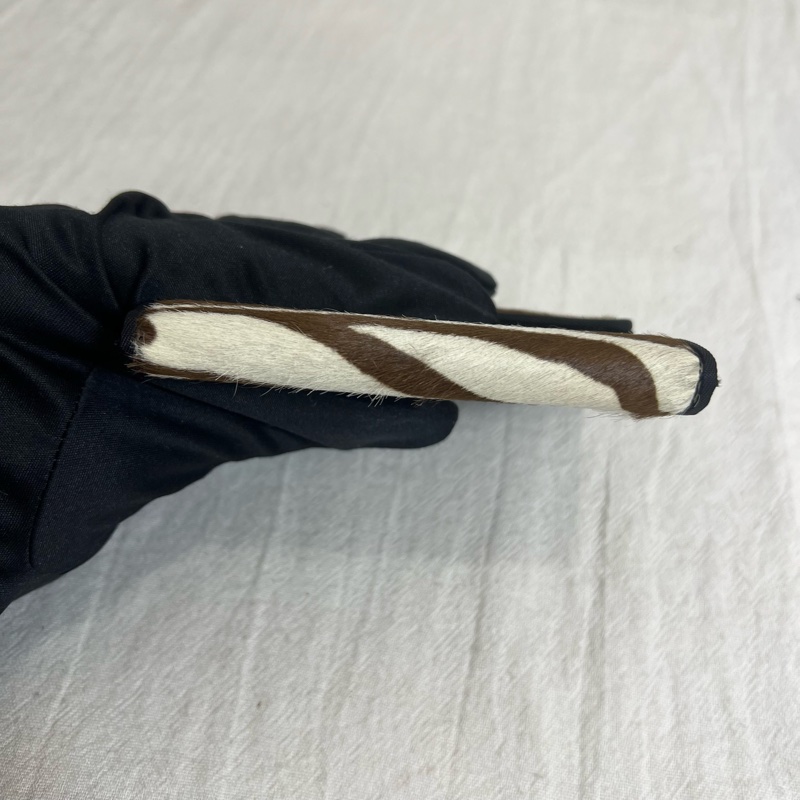 Christian Dior 斑馬紋馬毛短夾-9