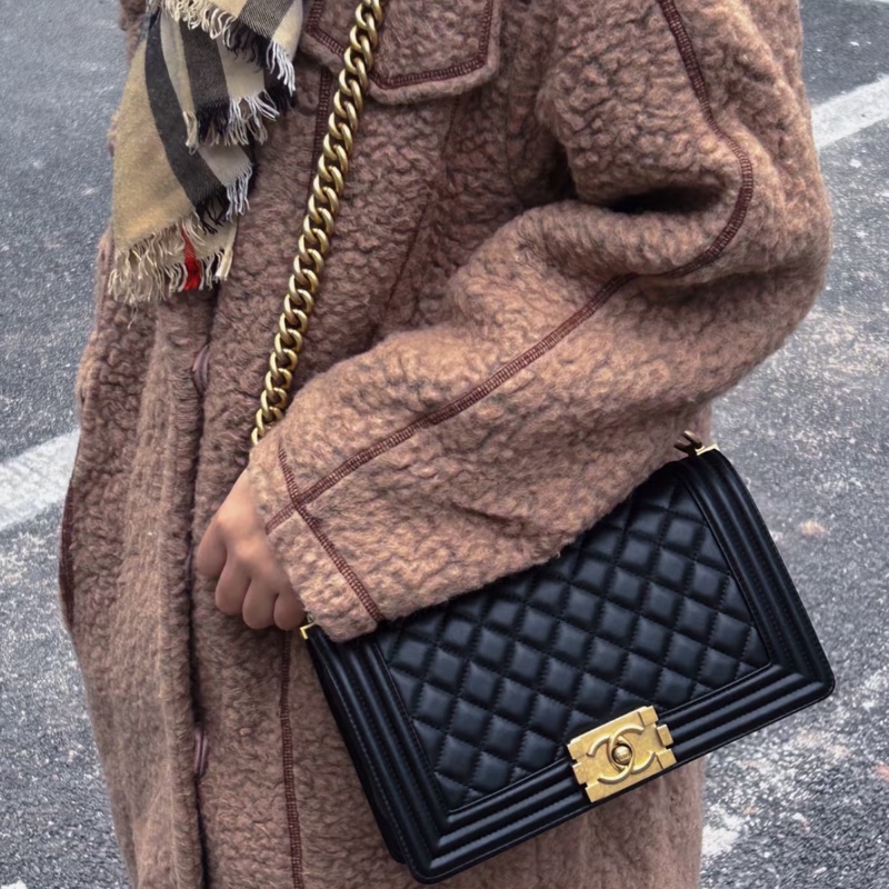 經典保值款/Chanel香奈兒荔枝牛皮Boy25/台灣購入配件齊全‼️-3